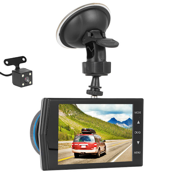 [RM]4in Car Dash Cam Touch Screen Built-in G-sensor MOV Video Format Driving Recorder