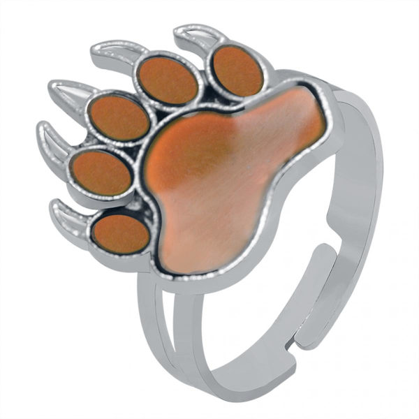 Paw Magic Stämnings Temperatur Färgskiftande Smycken Justerbar Fingerring