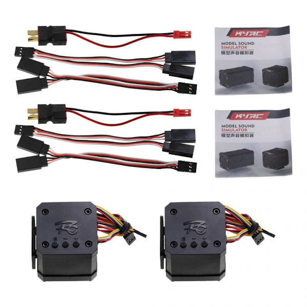 2x RC Bil Motorljud Simulerad Modul Simulator med Högtalare för RC Fordon