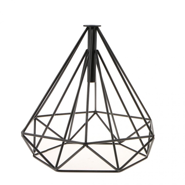 Geometrisk Diamant Taklampa Lampskärm Svart-Kaffe Färg Insida