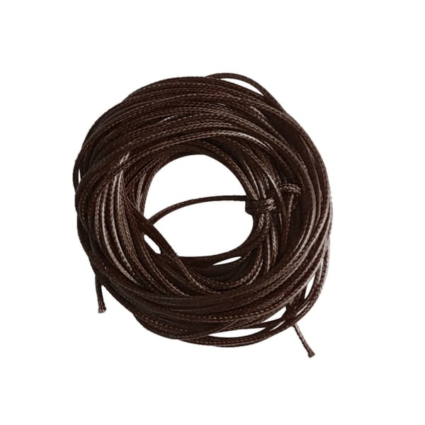 10 m vaxad nylon tråd Sladd Strängduk Smycken formad 1,5 mm kaffe svart