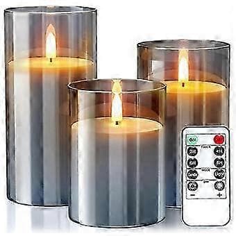 FlamelCandles juleglass med fjernkontroll LED-lys til julebryllup, bord