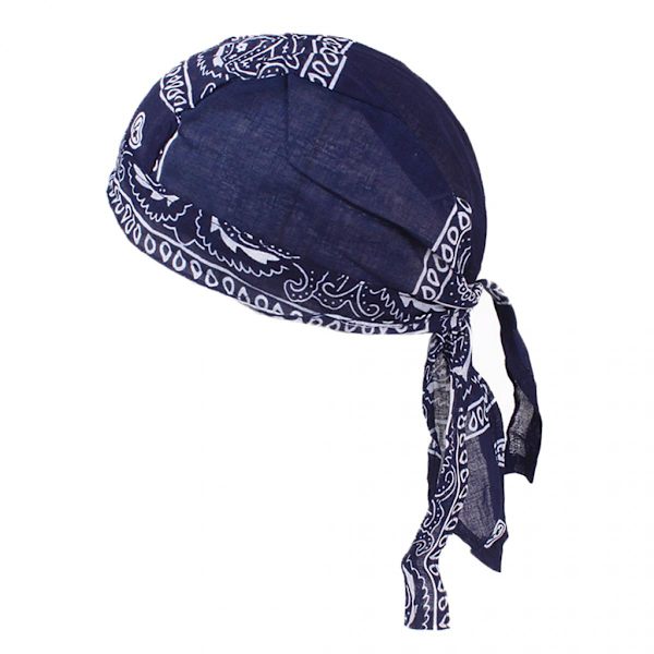 Durag Skull Cap Hårförlust Muslimsk Sjal Bandana Turban Marinblå