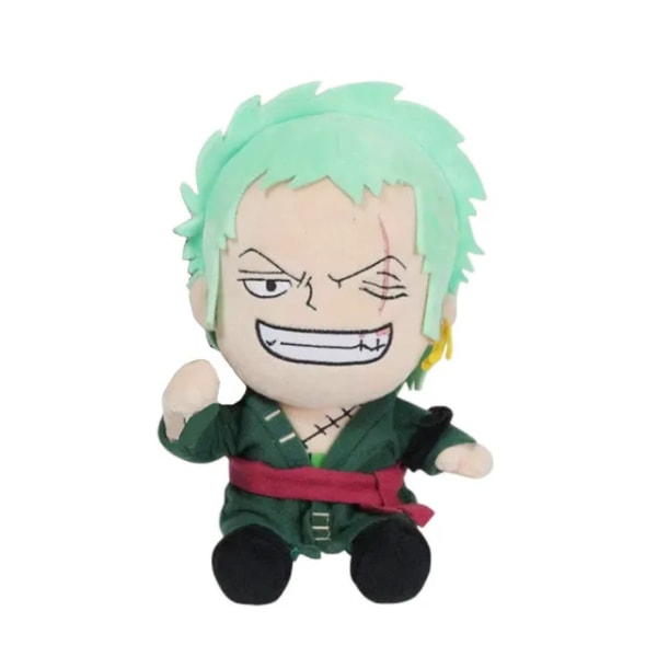 25cm Plyschleksaker Figur Luffy Chopper Ace Roronoa Zoro Söta Gosedjur Barn Julklappar 25CM Zoro 25cm