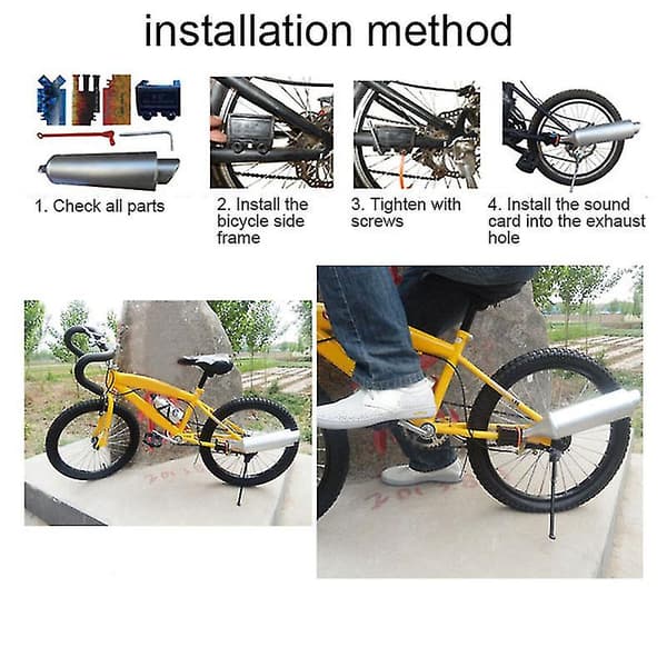 Plastic Turbines Bicycle Exhaust Pipe Wild Sound Motorcycle Effects Bicycle Tool Compatible-O Default