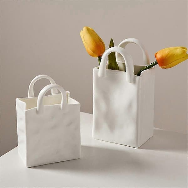 Nordic Home Deco Håndtaske Keramiske Vaser til Blomster Moderne Rum Deco B