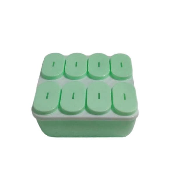 8-hullers form til frossen is til ispinde DIY til ispindemaskine Slikform Bakke Pande Køkken green 12*11*6.5cm