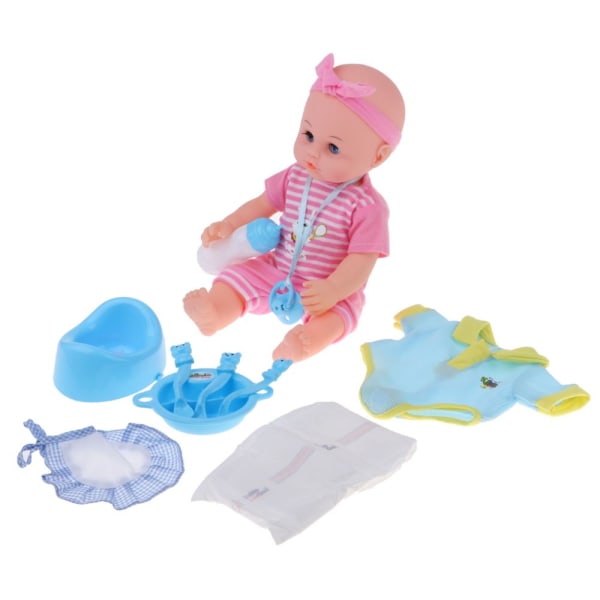 Realistisk Simulering Talande Pojke Baby Docka Lekset Tillbehör Barnleksaker