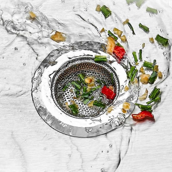 2 STK Køkkenvaskesi, Rustfrit Stål 4,5\" Diameter Store Vaskeafløbssier