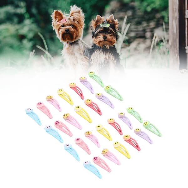 28 stk. hårspænder til kæledyr, multifunktionelle hundehårspænder til små bamser og minikillinger