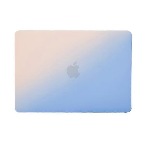 Bærbar regnbue mønster PC beskyttelsesetui til MacBook Pro 14,2 tommer A2442 2021 (gradient pink blå)
