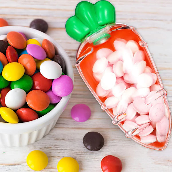 5 stycken/set Påsk morotsbehållare plast godisbox morotsformad påfyllningsbar snackbehållare Olive