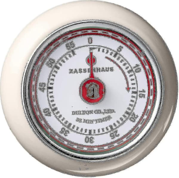 Magnetisk retro kökstimer, klassisk mekanisk matlagningstimer (röd) -gt Cream