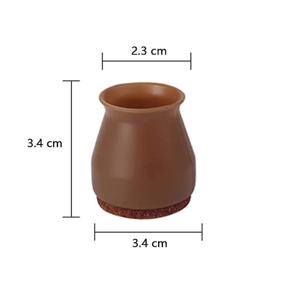 Stolsbensskydd 16 st Silikon Stolsbensskydd Golvskydd Med Odelbara Filtkuddar, Flytta Möbler Tyst Och Skydda Dina Golv Från Repor Black walnut
