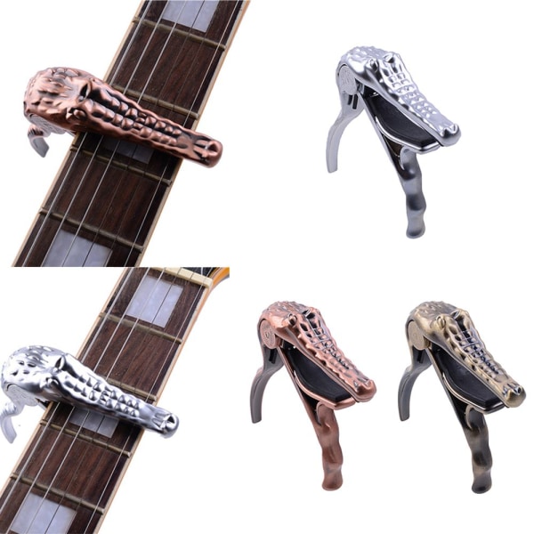 gitarr capo stämklämma för akustisk/elektrisk gitarr, antik koppar