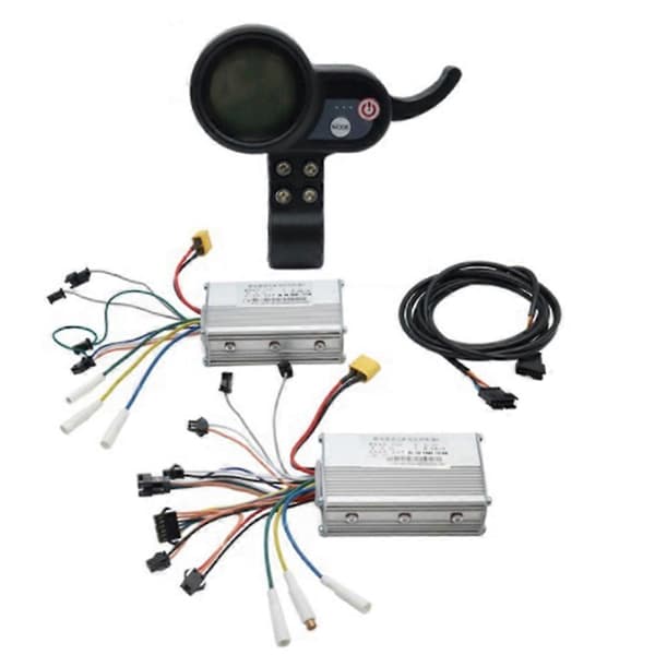 Elektrisk Scooter Dual Drive Controller JP 48V 52V 60V 25A 50A Børsteløs Controller AB Forreste Bageste Drev Controller Kit,1 Black 52V