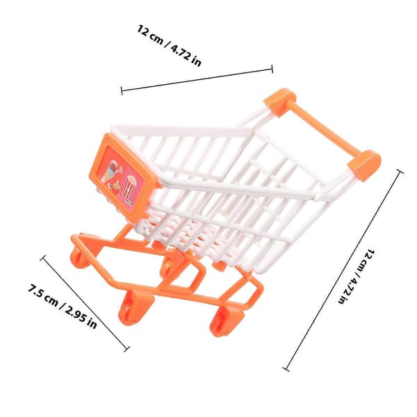 Indkøbsvogn til børn Legetøj Simulation 2 stk. Orange Plastmodel