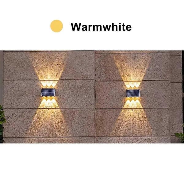 Solar LED Spotlight Udendørs Vandtæt Op Ned Belysning Veranda