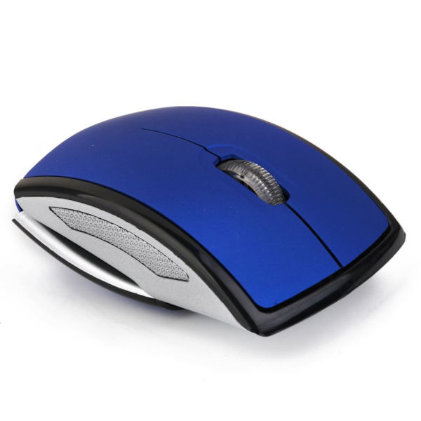 Usb Mus Trådlös Vikbar Hopfällbar Arc Optisk Mus Laptop Dator PC 2.4GHz Blå