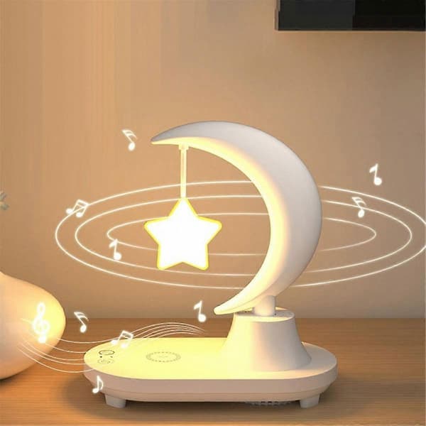 Bluetooth-højttaler med LED-stjerneprojektor, sengelampe med atmosfære