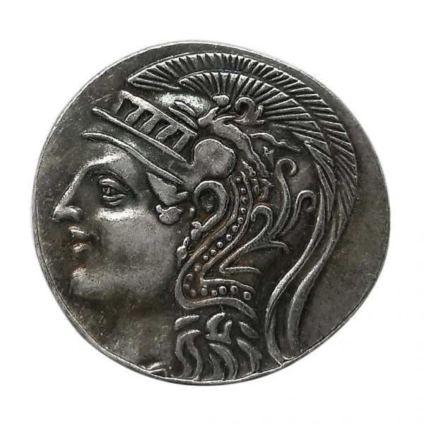 4x Grekisk Mytologi Uggla Athena Silver Souvenir Samlar Mynt 26.5 Mm Dekor