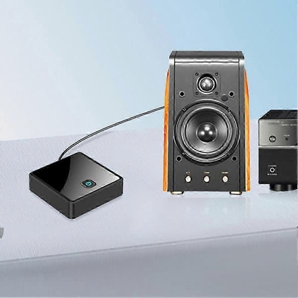 Bluetooth 5.0 lydadapter, 3,5 mm AUX/optisk trådløs sender og modtager til TV, PC, bil, højttalere Black