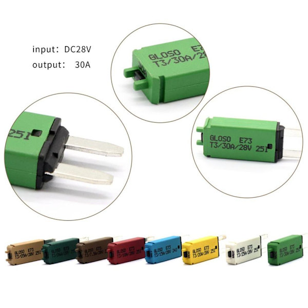 12V-24V bilbåt automatsäkring liten blad återställningsbar säkring 30A