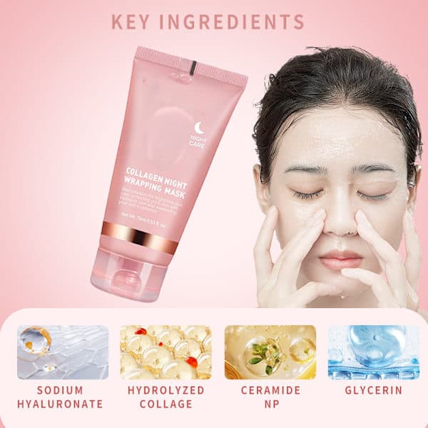 2 st Medicube Collagen Night Wrapping Mask KOREANSK Glass Skin Routine 2 st 2pcs