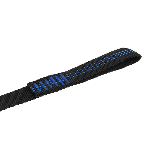 2 st trädhängande hängmattor justerbara remmar 280cm webbing 14 öglor blå