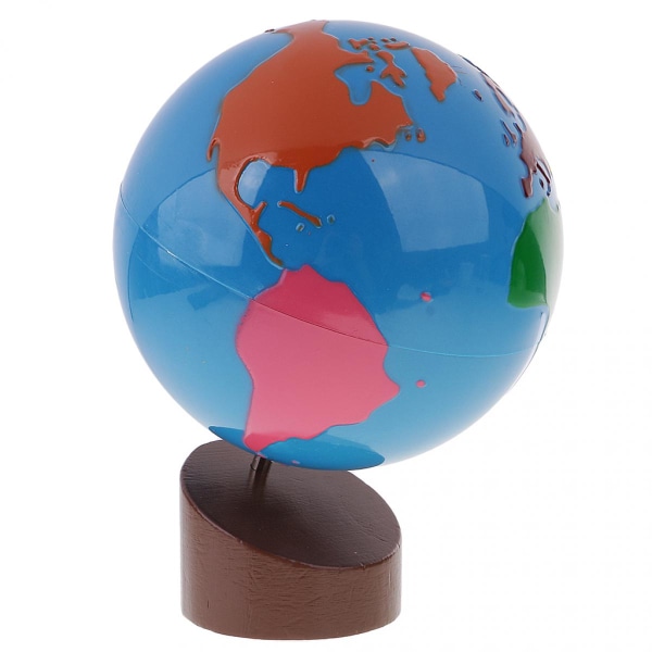Montessori Rough Globe delar av världen Pedagogisk leksak för barn