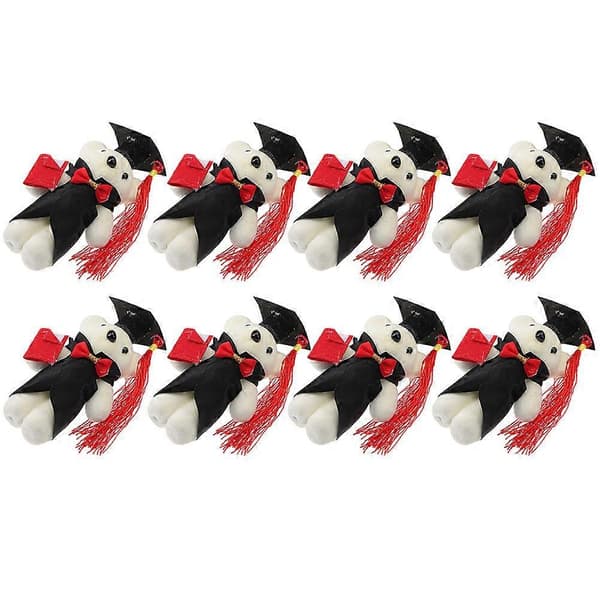 [RM]Graduation Bear Miniature Bear Dolls til Buket DIY Brug 8 stk.