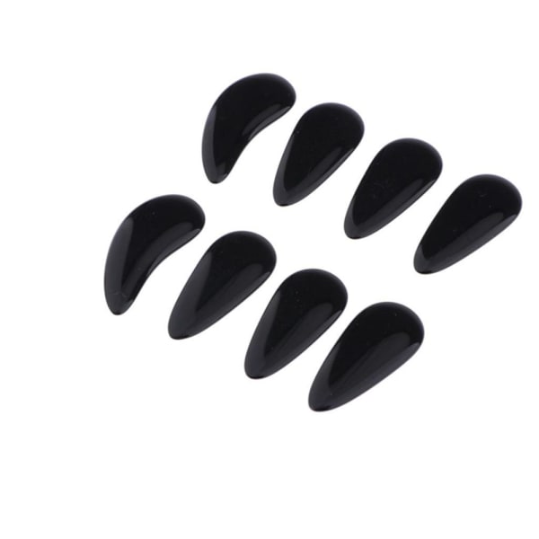 8 st Plast Guzheng Fingerplektrum Nagelset För Barn Svart L