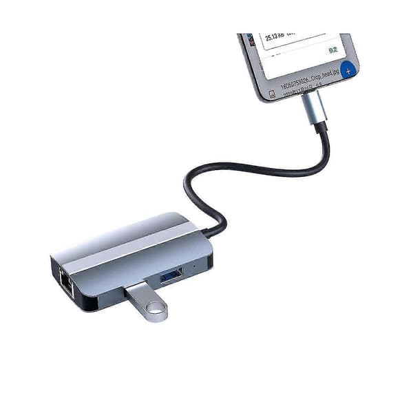 Typ C Usb Hub Dockningsstation Splitter Usb-c Till Usb Hub Usb3.0 Usb2.0 Rj45 Sd Tf Kortläsare För Bärbar Dator