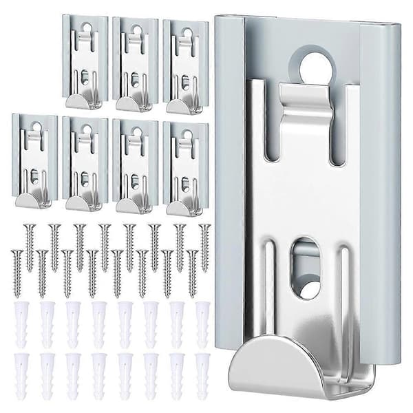 Kraftiga justerbara spegelklämmor för väggmontering, 8-pack, 5 x 3,3 cm
