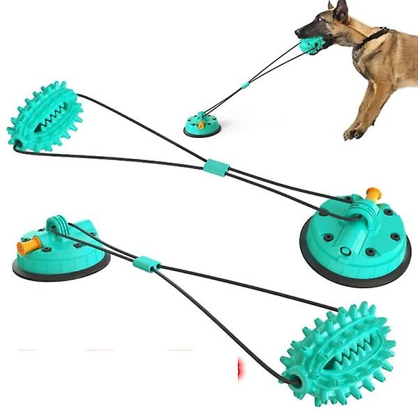 Dog Chew Toys Rep &amp; Vakuum sugkopp &amp; Multifunktionell tuggboll Drag-of-war Game Food Dispenser