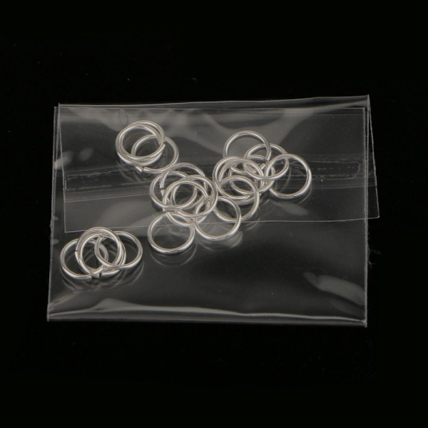 20 st Superstarka Silverfärgade Metall Öppna Ringar Delade Ringar Koppling 6mm