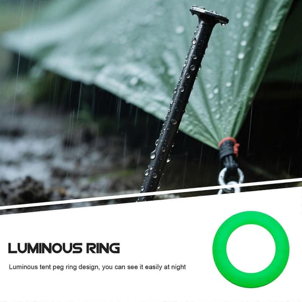 [RM]Gröna campingtältringar för nattlig synlighet 50 st fluorescerande ringar