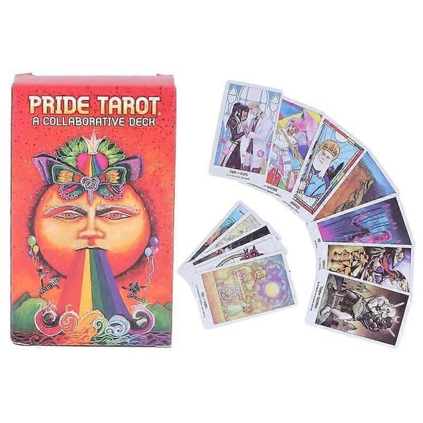 Luxora Pride Tarot en samarbetslek 78 st samarbets-tarotlek engelska språket spådom ödesförutsägande kortspel