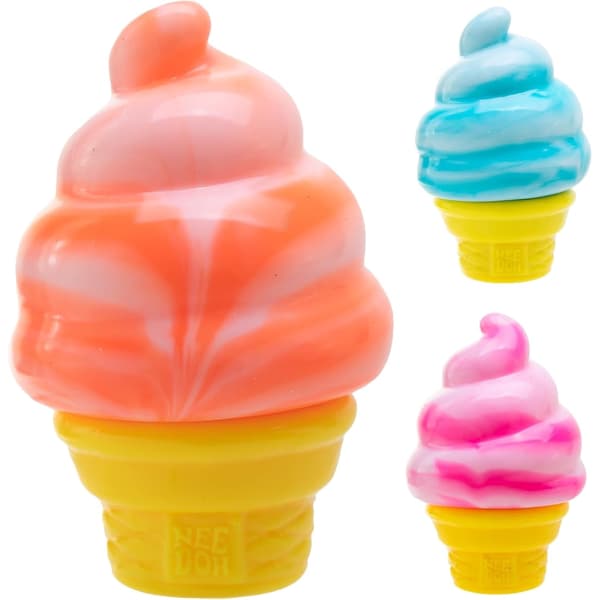[RM]Nice Cream Cone, Squish Squeeze Is, Stressaflastende Gadgets til Angstaflastning-Blå Blue