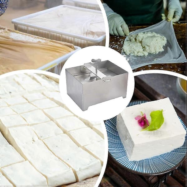 Ostpress i rostfritt stål med justerbart tryck och droppbricka, Paneer Maker för hemmakök