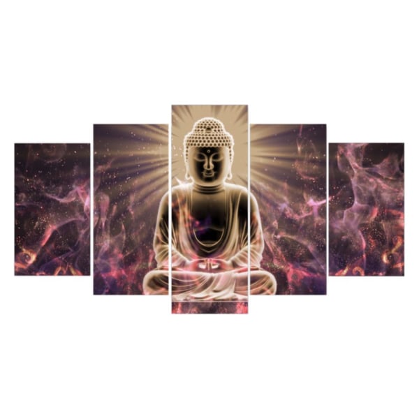5 delar canvas dekor väggmålning bild målning Buddha ljus 30*50/70/80cm