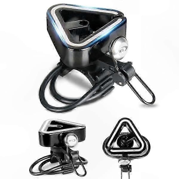 Universal Trekant Cykelklokke til Mountainbikes Kobberfinish Clip Ring Black
