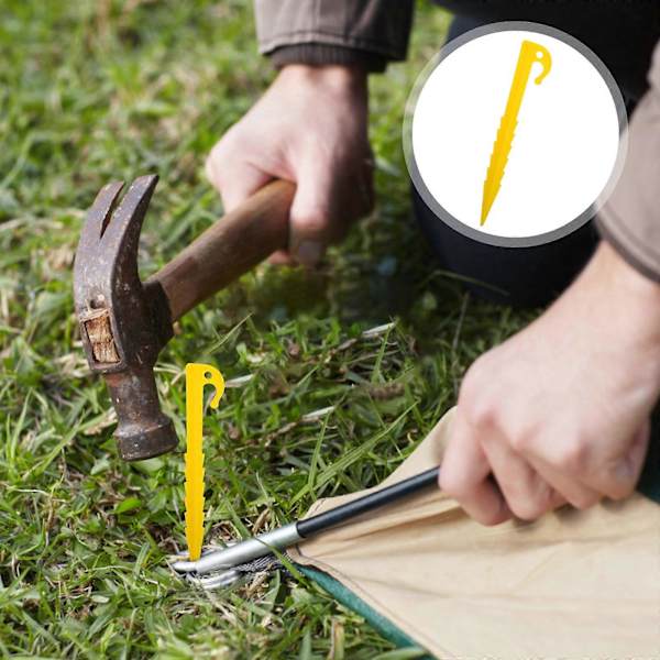 [RM]Teltplugger Plastikk Jordplugger for Campingbruk 10 stk Kraftige Plugger