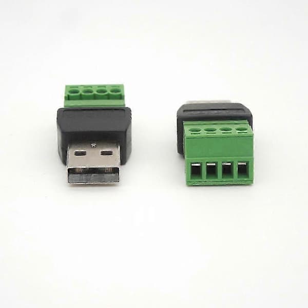 USB2.0 Han til Terminalblok Adapter Kræver Ikke Lodning 4-bens Stik