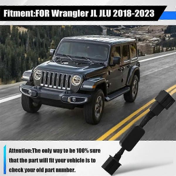 Auto Start Stop Eliminator til 2018-2023 Jeep Wrangler JL/JLU, Plug & Play Motorkabel (Ekskluderer 4XE)