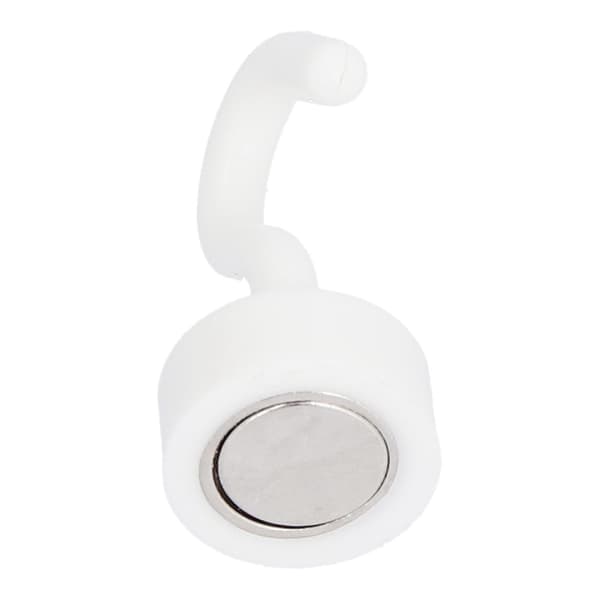 [RM]10pcs Magnetic Hooks, White Heavy Duty ABS Compact Hook Set for Refrigerator, Microwave, 5kg
