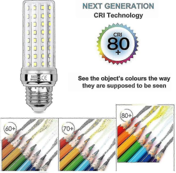 20w LED Maispærer, 150w Tilsvarende Glødepære, 6000k Kaldhvit, E27 Edison Skrupærer, 3 Stykker