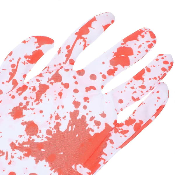 1 sæt Halloween handsker strømper Cosplay blodkostume blodplettede strømper handsker size