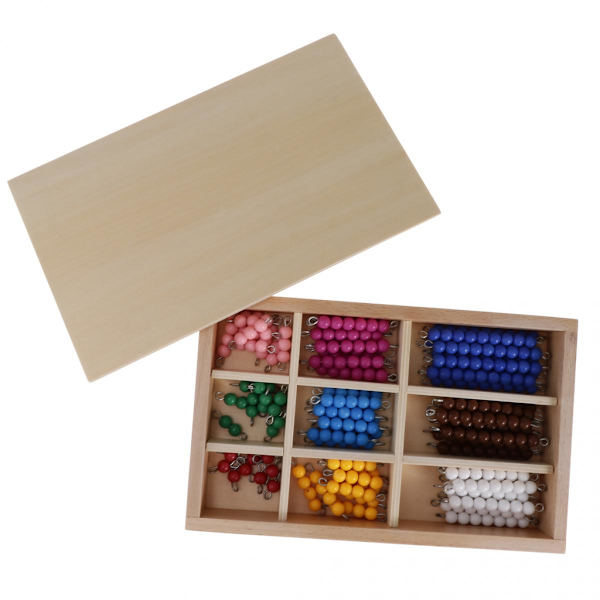Montessori Matematikmaterial Nummer 1-10 Pärlstång Barn Tidig Pedagogisk Leksak