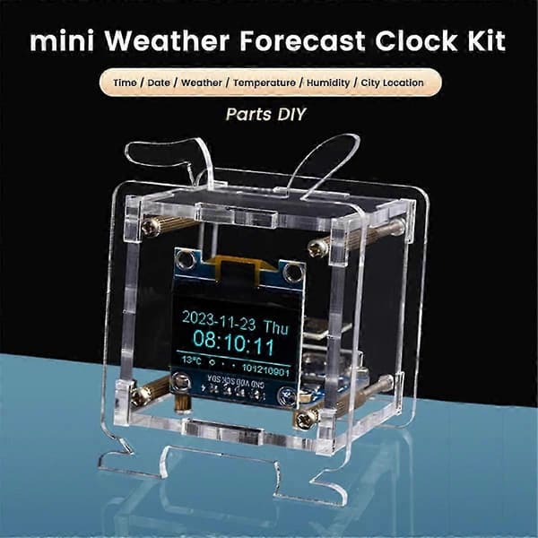Mini elektroninen kellosarja OLED 2.4G WIFI-ajanilmaisin DC 5V kello